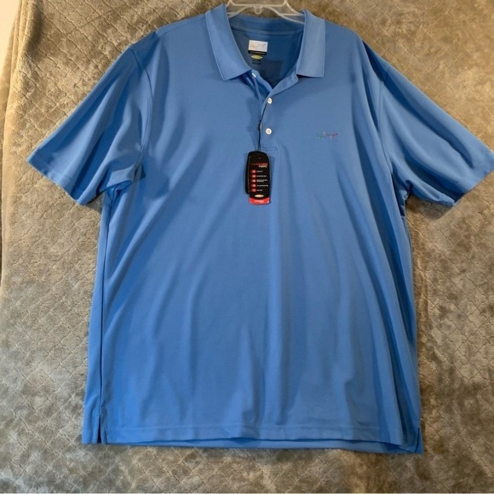Greg‎ Norman Collection Blue Polo Shirt Classic Design